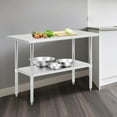thumbnail image 2 of RONSHIN 24"x60" Heavy Duty Stainless Steel Table, NSF Kitchen Prep Table with Adjustable Shelf, 430+260Lbs, 2 of 6