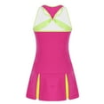 thumbnail image 4 of MSemis Youth Girls Tennis Golf Dress Kids Sleeveless Active Outfit Sports Dress with Shorts Rose Red 8, 4 of 4