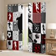 thumbnail image 2 of jejeloiu Boys Soccer Sport Black Out Curtains,Football Gamer Curtains Pack of 2 (42x63 Each) For Kids, 2 of 6