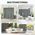 thumbnail image 4 of Outsunny Room Divider, 5.6FT Folding Privacy Screen, Dark Grey, 4 of 10