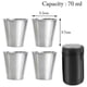 thumbnail image 2 of Stainless Steel Shot Cups, Set of 4 Cups, Metal Shot Glasses, Stackable, Hip Flask Small with Leathe, 2 of 5