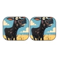 thumbnail image 5 of Lsque Whimsical Cartoon Cow 2 PCS Windshield Sun Shade | CarFoldable Window Covers | Car Accessories Reflect UV for Universal Cars SUV Truck | Medium, 5 of 7