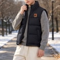 thumbnail image 5 of Boys Quilted Vest Outwear Full Zip Casual Fashion Warm Winter Sleeveless Jacket Black 4-14, 5 of 7
