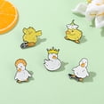 thumbnail image 2 of Mightlink Cartoon Brooch Cute White/Yellow Duck Brooch Alloy Pins Elegant Costume Accessories Funny Animal Enamel Brooch Pin Bag Lapel Badge Jewelry Gift, 2 of 7