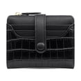 thumbnail image 1 of Cartera corta con estampado de cocodrilo para mujer, monedero fino de gran capacidad con múltiples tarjetas, monedero con hebilla, 1 of 1