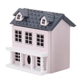 thumbnail image 1 of 1:12 Casa Miniatura Mini Adornos Villa Pequeña Decoración Rosa Rosado Sunnimix Miniaturas de casa de muñecas, 1 of 6
