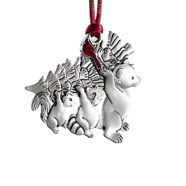 goowrom Christmas Tree Ornament, Solid Pewter Hanging Decoration for Home Restaurant, Holiday Gift