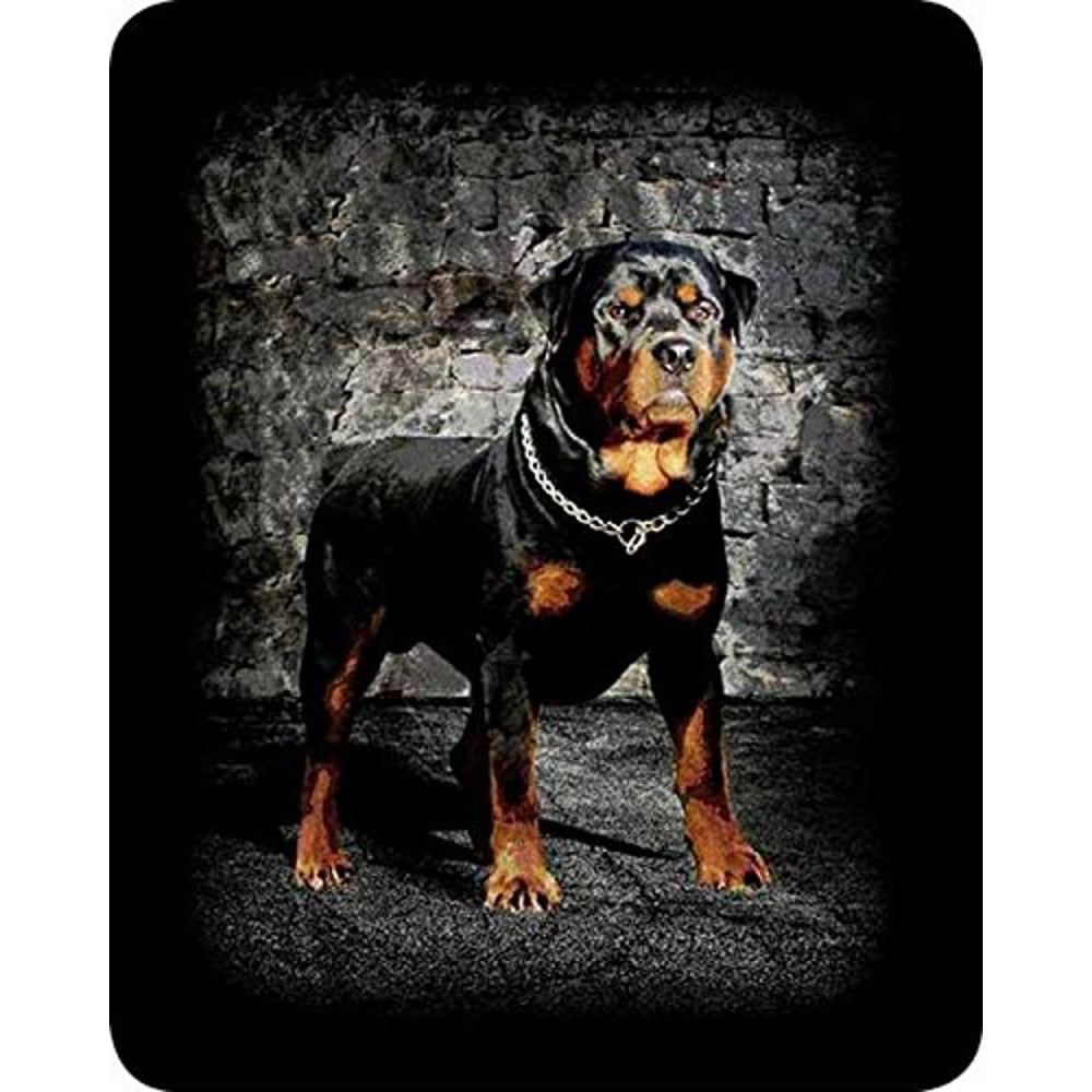 Charron Rottweiler Faux Fur Luxury Sherpa Throw Blanket Queen / Full