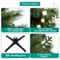 thumbnail image 2 of 4.5 ft Rotating Christmas Tree Pre - lit Christmas Tree with Star Projector 444 Branch Tips 150 Warm Lights and Rotating Base 33 Wide Traditional with Lights Green Xmas, 2 of 9