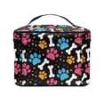 thumbnail image 4 of HELLHERO Effortless Organization Portable Makeup Organizer Case Portable Hanging Organizer Claw Print Bone Pattern 8.86 x 6.5 x 5.9 Inches, 4 of 6