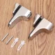 thumbnail image 4 of 1/4 piezas de abrazaderas de vidrio ajustables de aleación de zinc, soporte de abrazadera para estante, soporte de montaje trasero plano para tablero divisorio de vidrio y madera, 4 of 5
