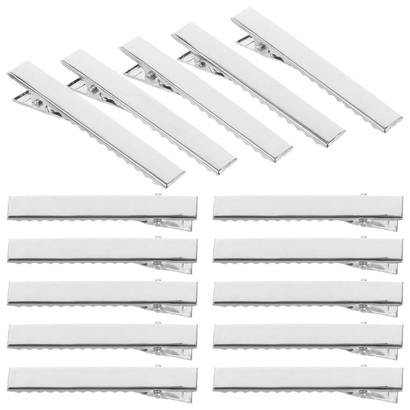 Phenofice 100pcs Bulk Alligator Hair Clips Silver Iron Secure Hold for Women Daily Use