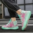 thumbnail image 6 of Proptmina Womens Multicolour Fashion Sneakers Lace up Sports Walking Running Basketball Shoes, 6 of 6