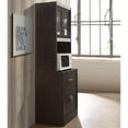 thumbnail image 4 of Hodedah Import 70" Tall Top/Bottom Enclosed Kitchen Cabinet w/ Drawer, Chocolate, 4 of 5