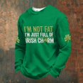 thumbnail image 2 of IWRICH Men's St. Patrick's Day T Shirt Waffle Crew Neck Sweatshirt Shamrock Long Sleeve Tees 03-Green S, 2 of 4