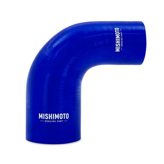 Mishimoto MMCP-R90-2540BL 90-Degree Silicone Transition Coupler, 2.50" to 4.00", Blue