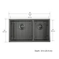 thumbnail image 6 of Ancona  32 in.  60/40 Double Bowl Kitchen Sink  in Black PVD Nano, 6 of 6