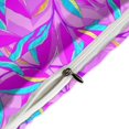 thumbnail image 4 of HAHDAXIA Colorful Plant Dress Pattern Bedding Solid Comforter Set for All Seasons,3 Pieces(1 Comforter+2 Pillowcases),Soft Microfiber Bedding Set King(90"x90"), 4 of 7