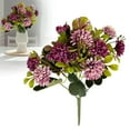 thumbnail image 2 of Valentine's Day Fake Flowers,11'' Artificial Fake Flowers Plastic Table Arrangements Faux Plastic Floral Centerpieces,Valentine's Day Decoration for Craft Garland Wedding Party DIY Decor(Z2-Purple), 2 of 8