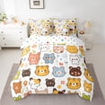 thumbnail image 2 of jejeloiu Cute Tiger Pattern 7-Piece Twin Bedding Sets,Kawaii Cartoon Bear Bedding Comforter Set,Colorful Cartoon Wildlife Sheet Sets For Kids,Super Cozy Room Decor Reversible, 2 of 8