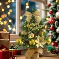 thumbnail image 5 of Flocked Mini Holiday Desktop Ornament Seasonal Tabletop Festive Home Decoration for Christmas Tree Display, 5 of 5
