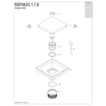 thumbnail image 4 of Kingston Brass BSF6621 Watercourse 6-Inch Stainless Steel Square Shower Drain with Hair Catcher in Polished Chrome, 4 of 6