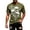 Army Green-1, variant on Halloween T Shirts for Men Short Sleeve Crewneck Casual Skull Graphic Tee Shirt