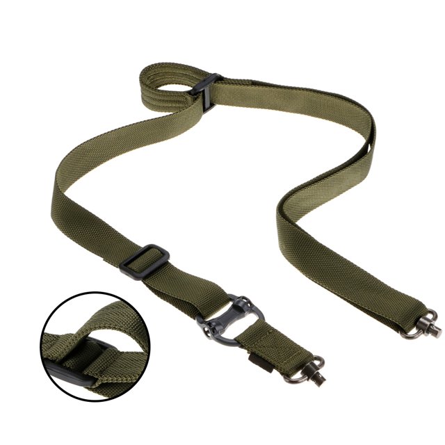 Sangle de Sangle Détachable Rapide Pivotante Double 2 Points Chasse Extérieure Imperméable Nylon Réglable Ceinture d'Épaule