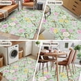 thumbnail image 5 of Sage Green Spring Floral Area Rugs 4'x6', Small Throw Rugs for Office Bathroom, Elegant Farmhouse Flowers Birds Watercolor Indoor Outdoor Rug Non-Slip Low Pile Carpet Runner Reversible Floor Mats, 5 of 8