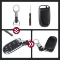 thumbnail image 3 of Carbon Fiber Pattern Remote Key Fob Chain Cover Case Ring Set for Jeep, 3 of 9