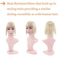 thumbnail image 4 of MY-LADY Synthetic Hair Topper with 3D Air Bangs Clip in Top Extensions Closure Hair Piece for Women ash blonde&bleach blonde, 4 of 8