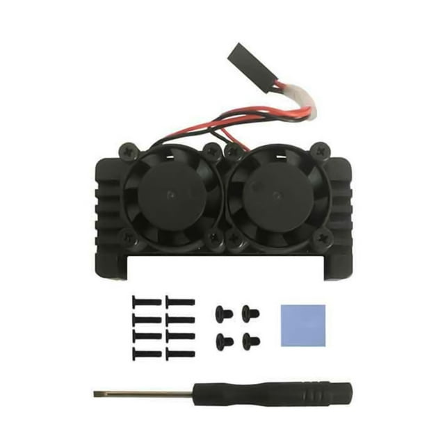 JIAHAOO For Raspberry Pi Zero 2 W Aluminum Case with Cooling Fan, Open Design for Improved WiFi Signal and Heat Dissipation