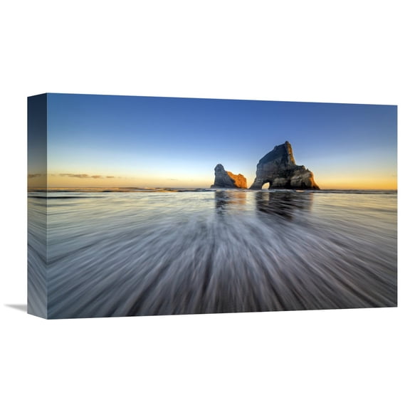 Global Gallery Hua Zhu,'Wharaiki Beach' Stretched Canvas Artwork