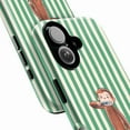 thumbnail image 2 of Curious Monkey Phone Case, Monkey Brushing Teeth Green Stripes Cover for iPhone 17 16 15 14 13 12 11 Pro Plus Mini, 2 of 6
