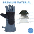thumbnail image 3 of Ayamaya Bite Proof Gloves, Animal Handling Gloves Kevlar Reinforced Leather Padding Palm & Fingers for Snake Reptile Bird Handling Pet Training (14 in), 3 of 8