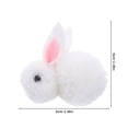 thumbnail image 2 of LOLIPPYY 20Pcs Simulation Rabbit White Plush Animal Figurines Craft Enthusiasts with Cute 3D Design, 2 of 8