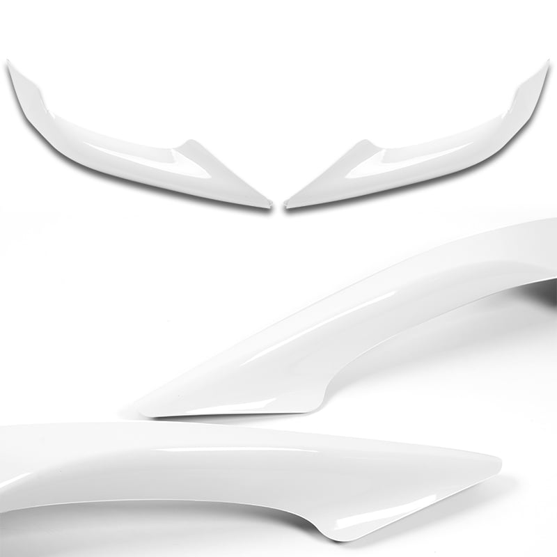 Stay Tuned Performance For 2017-2019 Toyota Corolla SE XSE Painted White Front Bumper Side Aprons Lip