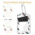 thumbnail image 2 of Square PU Leather 2 Pack Travel Tag - Bag Tag - Suitcase Tag with Privacy Cover and Stainless Steel Ring - Suitable for Travel, Backpack, and Handbag Ring and Diamonds, 2 of 7