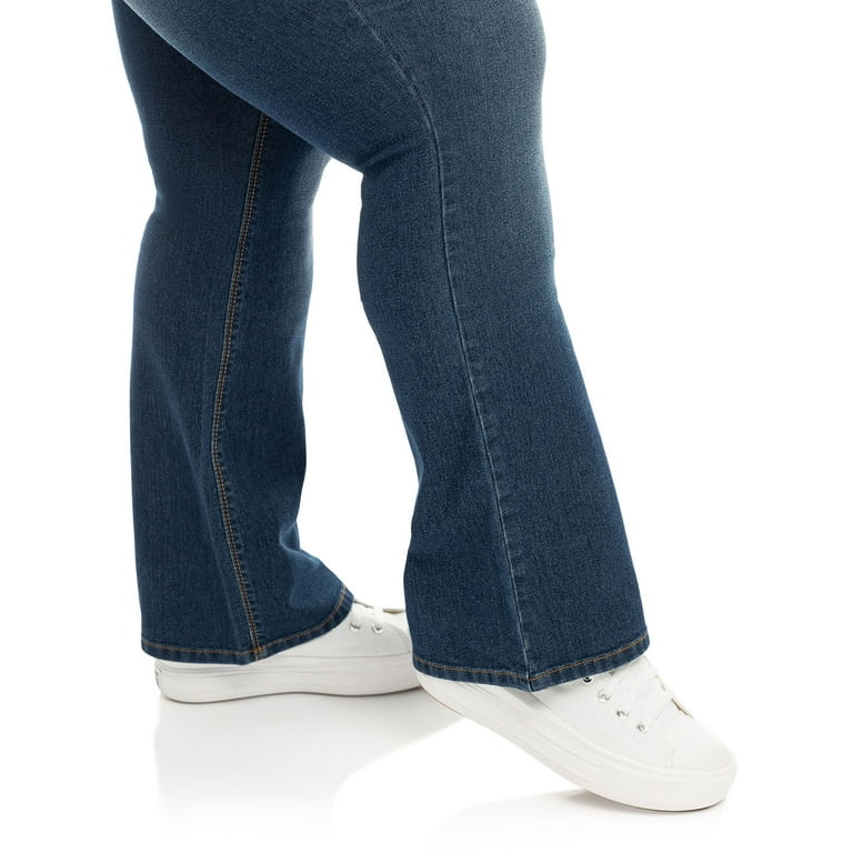 A3 Denim Women's Plus Size High Rise Bootcut Jeans 