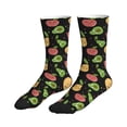 thumbnail image 4 of Crew Socks for Women Men Athletic - Cute Pear Mango Watermelon Pineapple Soft Comfort Breathable Mid-Calf Sole Running Socks Womens Men, 4 of 7