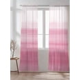 thumbnail image 2 of Sheer Curtains 108 Inches Long 2 Panels Set for Living Room, Pink White Ombre Semi Sheer Curtains for Windows, Romantic Funny Abstract Striped Lines Voile Window Treatments Rod Pocket Curtain, 2 of 7