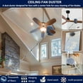 thumbnail image 5 of 20+ Ft High Reach Ceiling Fan Duster & Cobweb & Corner Brush Duster with 3-14 ft Spliceable Pole Microfiber Feather Duster for Spider Web, High Ceiling, Blinds, Furniture Cleaning Tool Kit, 5 of 7