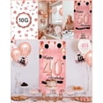 thumbnail image 4 of YANSION 30th Birthday Party Decorations, Pink Rose Gold Happy 30th Birthday Banner with 30th Balloons 30th Door Cover Backdrop for Women Birthday Anniversary Party Sign Porch Decor Supplies, 4 of 8