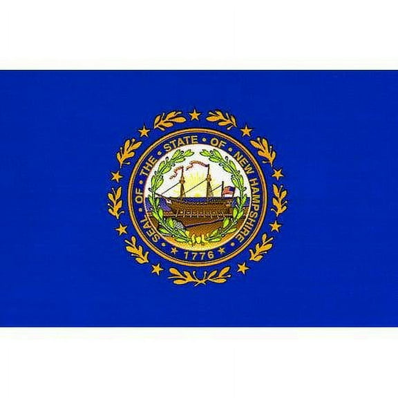 New Hampshire flag decal for auto, truck or boat