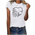 thumbnail image 1 of Camisetas con estampado de letras y cuello redondo de verano para mujer, blusas femeninas cómodas y elegantes, Tops OAVQHLG3B Store  lin121212, 1 of 5