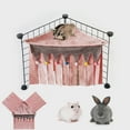 thumbnail image 3 of Hamster Hammock Three-side Tassel - Guinea Pig Hideout Small Animal Corner Fleece Hideaway Cute Ferret Hammock and Sleeping Bed for Ferrets Chinchillas Small Pets, 3 of 8