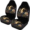 thumbnail image 5 of Pzuqiu Moon and Floral Pattern Car Seat Cover Full Set Breathable, Auto Interior Accessories, Suitable for Sedan Seats, Fit for Trucks, 5 of 10