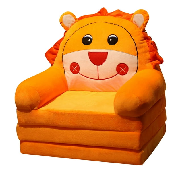 Sofá Plegable Niños Respaldo Sillón 2 en 1 Plegable Niños Sofá Cute Cartoon Lazy Sofá Niños Flip Abrir Sofá Cama para Sala de Estar Dormitorio Sin Liner Relleno