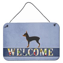 Carolines Treasures BB5491DS812 Toy Fox Terrier Welcome Wall or Door Hanging Prints