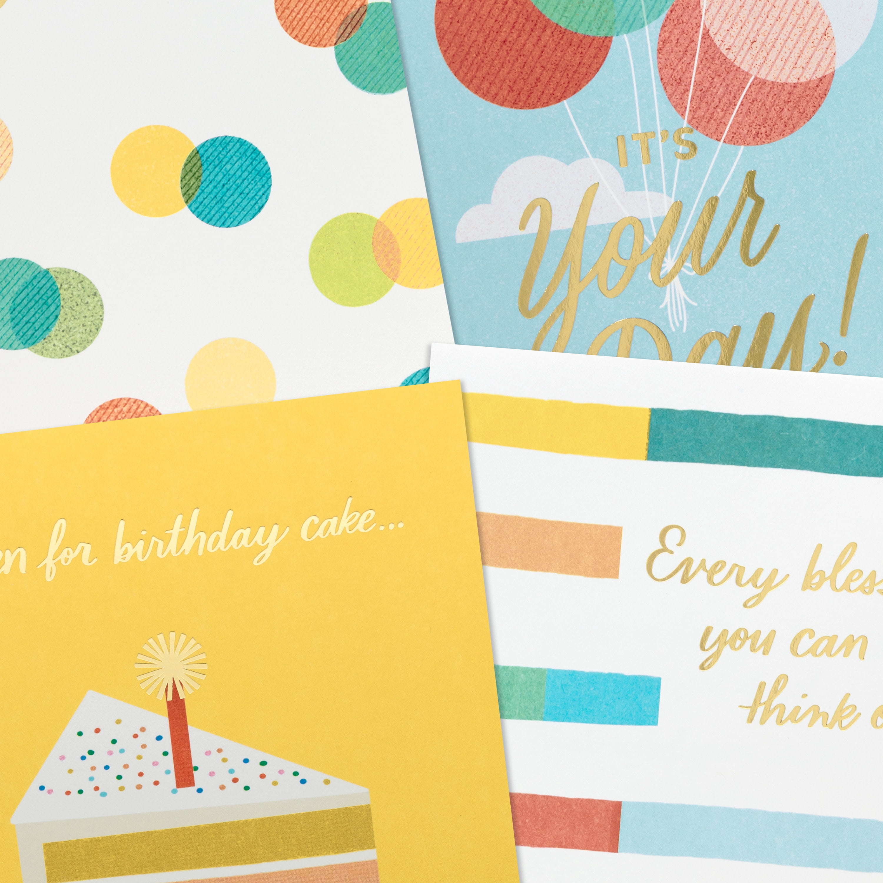 Hallmark Assorted Birthday Cards (Bright and Blessed), 12 Count